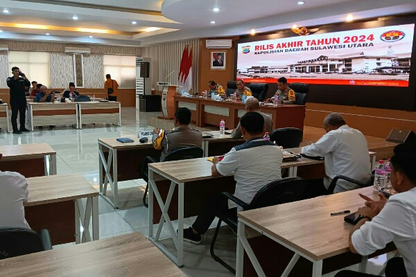 Rilis Akhir Tahun 2024 Polda Sulut, Angka Lakalantas dan Pelanggaran Menurun