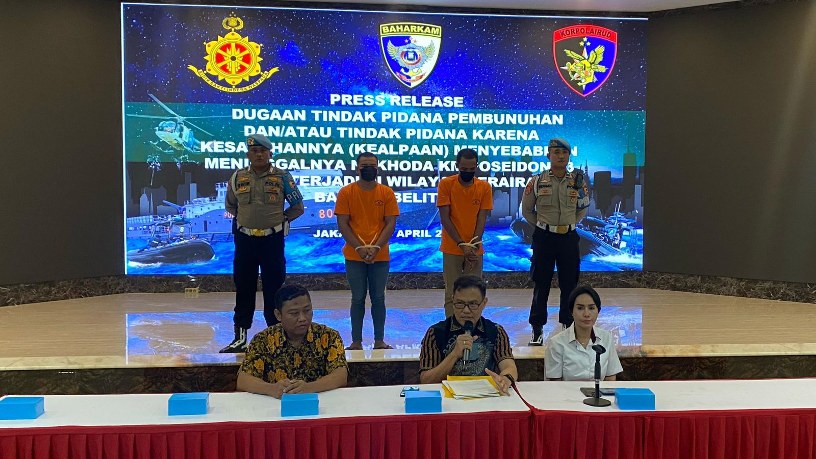 Ditpolair Baharkam Polri Ungkap Kasus Penggelapan dan Pembunuhan di Kapal KM Poseidon 03