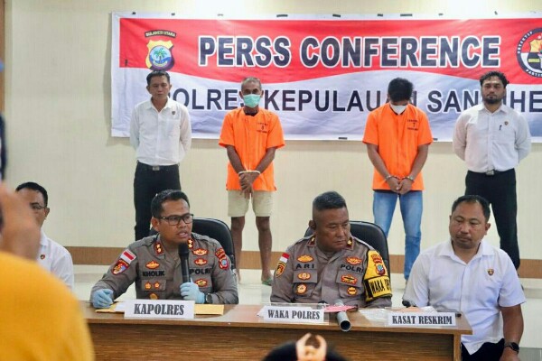 Polres Kepulauan Sangihe Paparkan Keberhasilan Operasi Berantas Premanisme Mei 2025