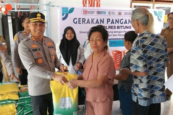 Gerakan Pangan Murah Polda Sulut dan Jajaran: 63,85 Ton Beras Sudah Tersalurkan ke Warga