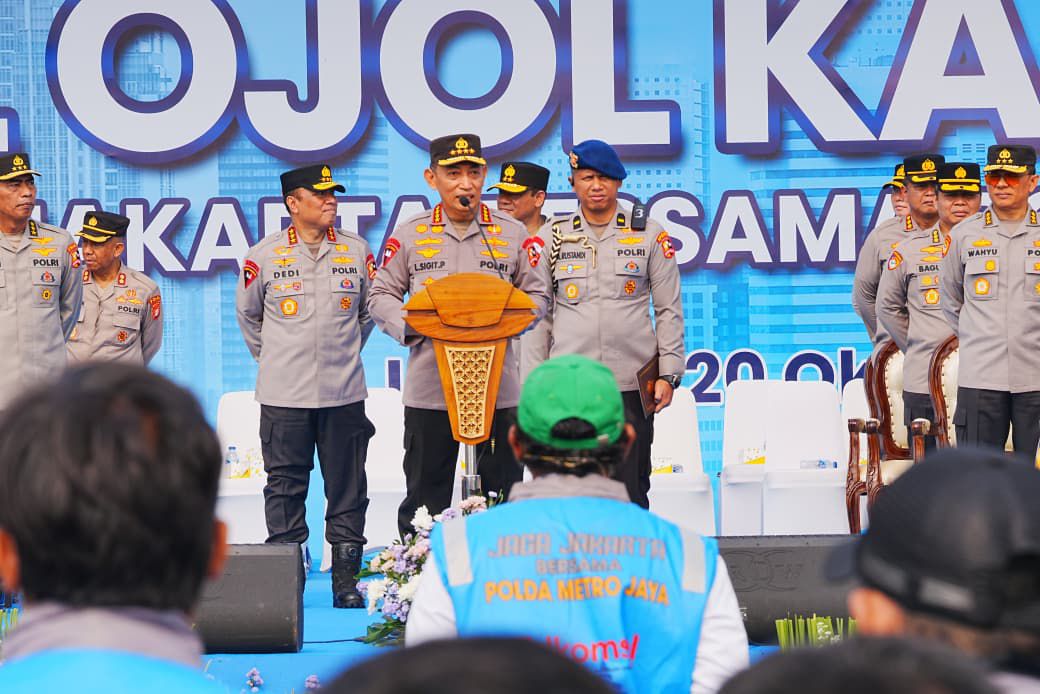 Hadiri Apel Ojol Kamtibmas, Kapolri Ajak Bersinergi Jaga Kamtibmas