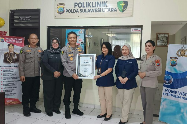 Poliklinik Polda Sulut Raih Penghargaan dari BPJS Kesehatan