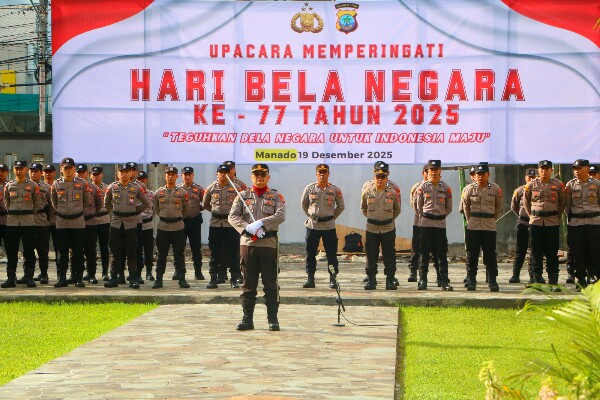 Upacara Hari Bela Negara ke-77 di Polda Sulut ini Pesan Wakapolda