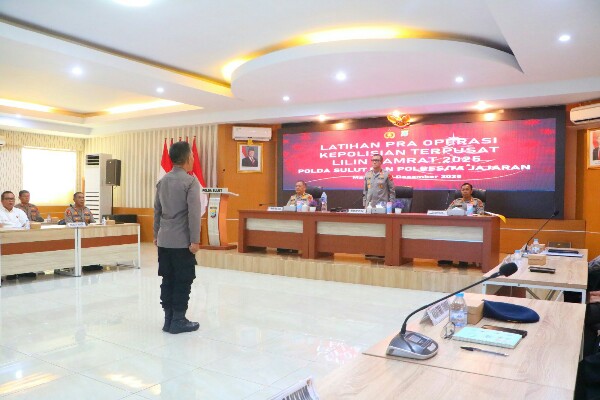 Wakapolda Sulut Buka Latihan Pra Operasi Kepolisian ‘Lilin Samrat 2025’, Pengamanan Nataru