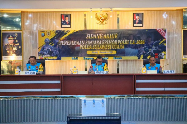Sidang Akhir Kelulusan Penerimaan Bintara Brimob Polri TA 2026 di Polda Sulut, Sebanyak 47 Peserta Lulus Terpilih