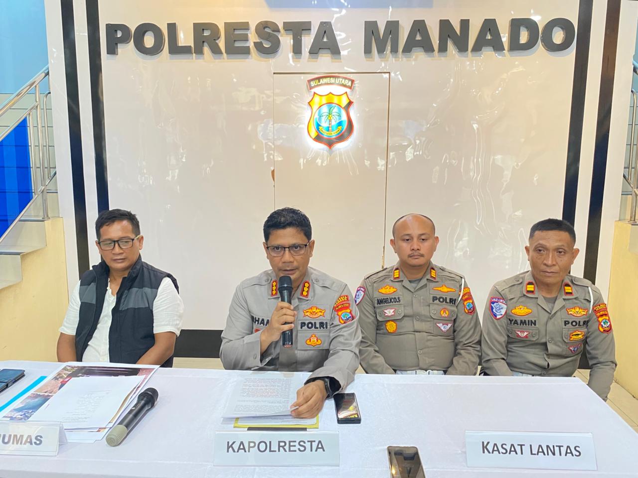 Polresta Manado Rilis Dua Kasus Laka Lantas, Dua Tersangka Resmi Ditetapkan
