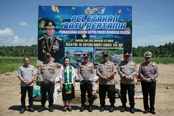 Kapolda Letakkan Batu Pertama Pembangunan Gedung Satpas Polres Minsel, Dorong Pelayanan SIM yang Modern dan Profesional
