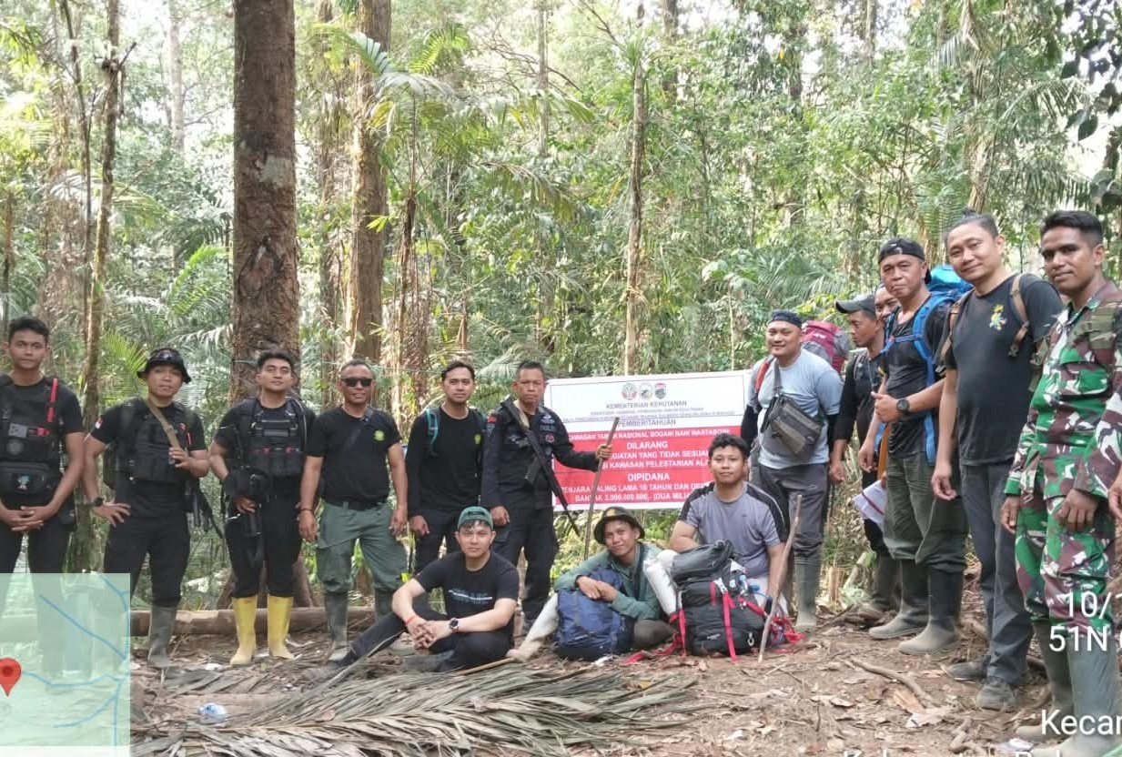 Operasi Gabungan Polda Sulut dan Kementerian Kehutanan Tertibkan Tambang Ilegal di Kawasan Taman Nasional Bogani Nani Wartabone